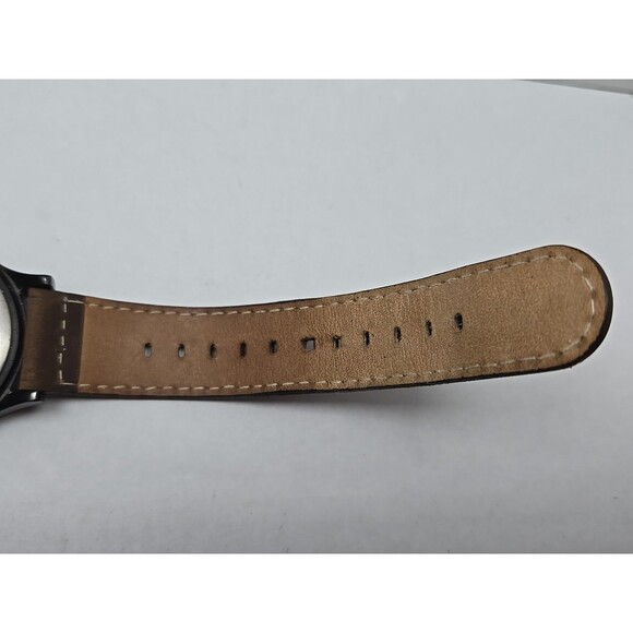 Timex Expedition Scout 40mm Cream Date Field Watch Brown Leather New Battery - Picture 11 of 13